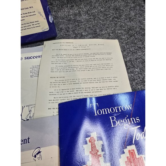 Pure Oil Company Advertising Car Dealer Guide Kit Packet Forms Booklets Document - Picture 9 of 13